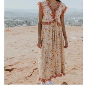 Free People Milania Midi dress/duster in Confetti combo/XL